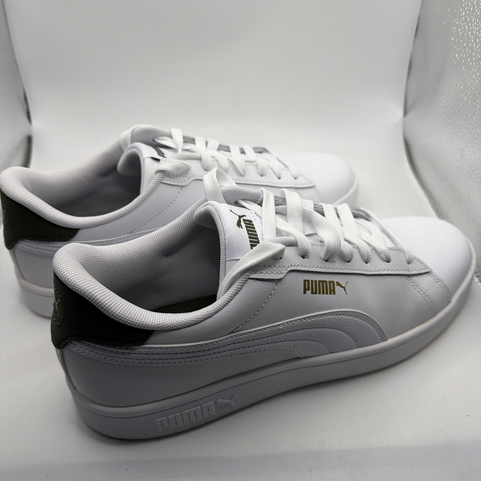 Puma Ace Court Sneakers White&Green Men's Softfoam+ New. Size 8.5